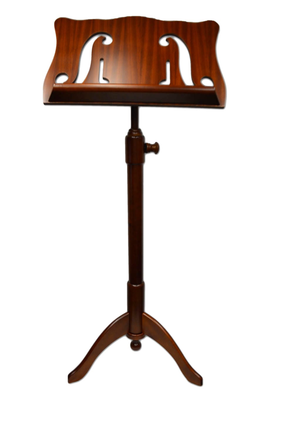  Frederick Walnut Music Stand - Violin F-Holes & Music Notes