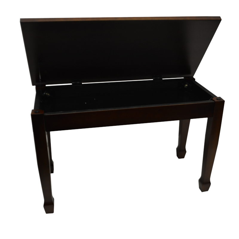 Frederick Walnut Piano Bench - Hard Top w/ Spade Legs 