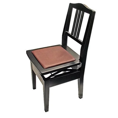 Frederick Adjustable Piano Chair - Ebony Satin 